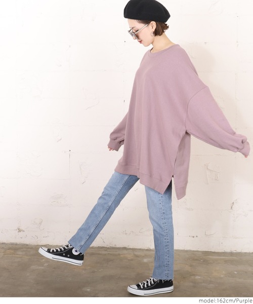 coca（coca）（コカ）の「ビッグシルエットバルーンスリーブスウェットトップス（スウェット・レディース・ホワイト/ブラック/パープル/ブラウン・ONE SIZE）」の20枚目の写真