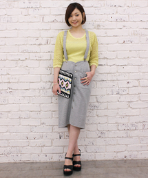 mystic | サスペンダー付ストライプペンシルスカート(スカート)