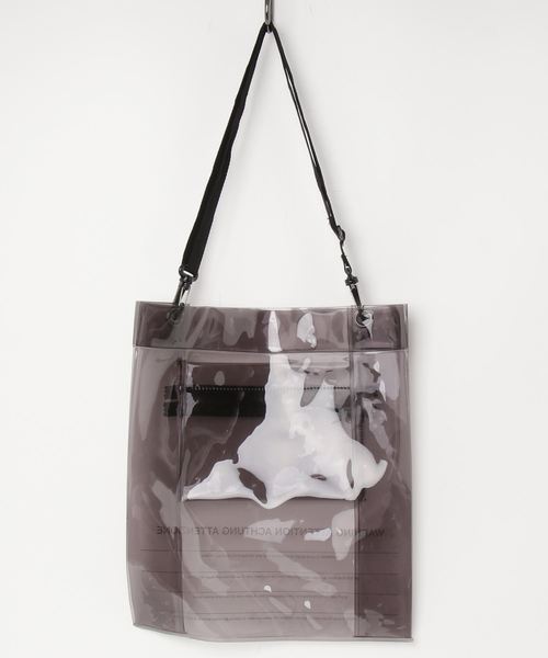 LORINZA（ロリンザ）の「【LORINZA】PVC SHOLDER BAG/クリアショルダーバッグ（ショルダーバッグ・メンズ・ブラック/シルバー・FREE）」の4枚目の写真