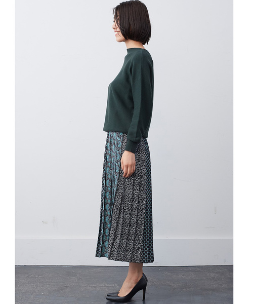 IEDIT(イディット)の「IEDIT 素肌に心地いい もちさらシルク混ガーター編みニット(ニット/セーター・レディース・グリーン/ワインレッド/ベージュ/アイボリー・SMALL/MEDIUM/LARGE/X-LARGE/XX-LARGE)」の18枚目の写真