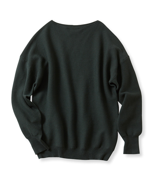 IEDIT(イディット)の「IEDIT 素肌に心地いい もちさらシルク混ガーター編みニット(ニット/セーター・レディース・グリーン/ワインレッド/ベージュ/アイボリー・SMALL/MEDIUM/LARGE/X-LARGE/XX-LARGE)」の17枚目の写真