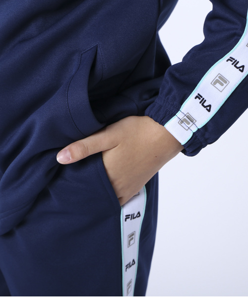 FILA(フィラ)の「【FILA / フィラ】 キッズジャージ上下組セット / ボーイズ ガールズ スポーティー(ジャージ・キッズ・ブラック/ネイビー・140/150/160)」の9枚目の写真