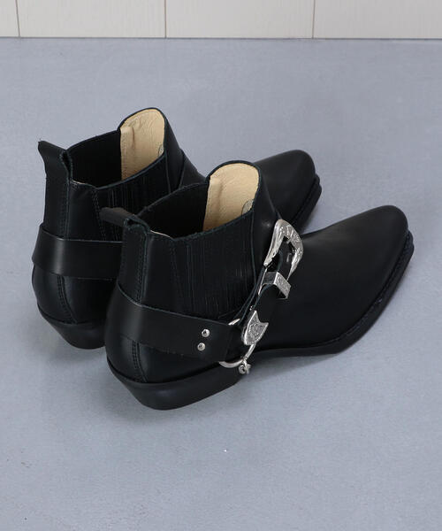 H BEAUTY&YOUTH UNITED ARROWS(エイチビューティーアンドユースユナイテッドアローズ)の「<JOHNNY BULLS>LEATHER BOOTS BLACK/ブーツ(ブーツ・メンズ・ブラック・41/40/42/39)」の5枚目の写真