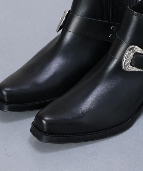 H BEAUTY&YOUTH UNITED ARROWS(エイチビューティーアンドユースユナイテッドアローズ)の「<JOHNNY BULLS>LEATHER BOOTS BLACK/ブーツ(ブーツ・メンズ・ブラック・41/40/42/39)」の6枚目の写真