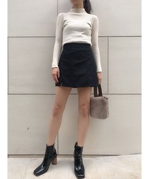 Slit trapeze mini スカート