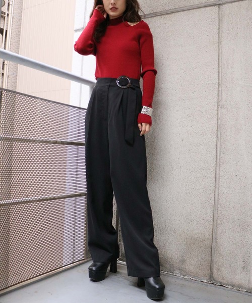 Avvenente（アベネンテ）の「【入荷なし】【Avvenente】2WAYワンショルダーパンツ（その他パンツ・レディース・ブラック/テラコッタ・M）」の14枚目の写真