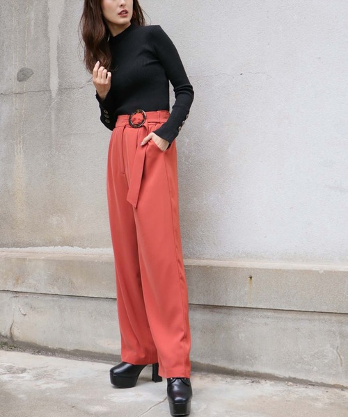 Avvenente（アベネンテ）の「【入荷なし】【Avvenente】2WAYワンショルダーパンツ（その他パンツ・レディース・ブラック/テラコッタ・M）」の20枚目の写真