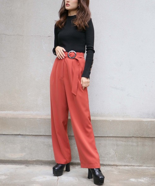 Avvenente（アベネンテ）の「【入荷なし】【Avvenente】2WAYワンショルダーパンツ（その他パンツ・レディース・ブラック/テラコッタ・M）」の17枚目の写真