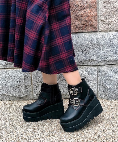 Sugar Sugar 厚底ベルトボリュームブーツ