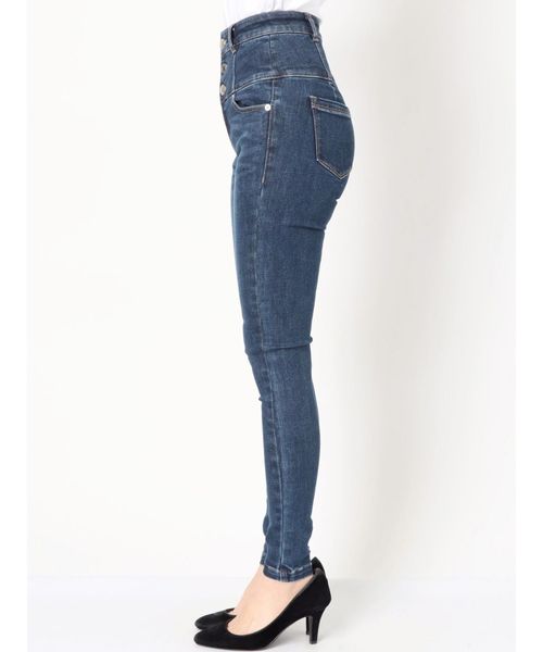 EMODA（エモダ）の「【ELDER】FIXハイウエストデニム（デニムパンツ・レディース・ブラック/インディゴブルー/ブルー・SMALL/MEDIUM/X-SMALL）」の11枚目の写真