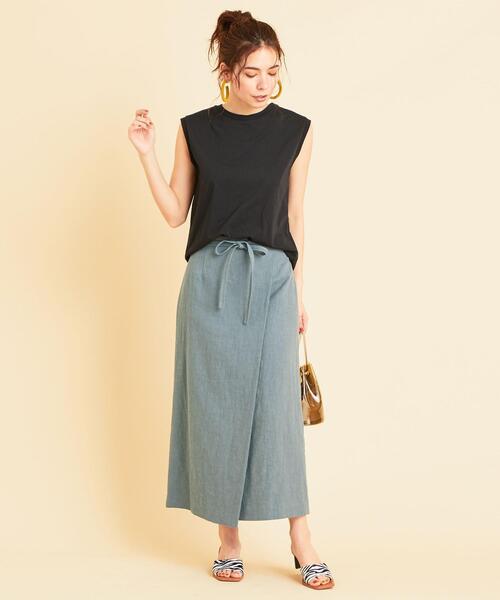 BEAUTY&YOUTH UNITED ARROWS(ビューティーアンドユースユナイテッドアローズ)の「BY∴ クリアコットンノースリーブカットソー ◆(Tシャツ/カットソー・レディース・ブラック/モカ/ナチュラル/ホワイト/ライム/ブラウン・FREE)」の18枚目の写真