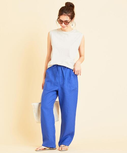 BEAUTY&YOUTH UNITED ARROWS(ビューティーアンドユースユナイテッドアローズ)の「BY∴ クリアコットンノースリーブカットソー ◆(Tシャツ/カットソー・レディース・ブラック/モカ/ナチュラル/ホワイト/ライム/ブラウン・FREE)」の20枚目の写真