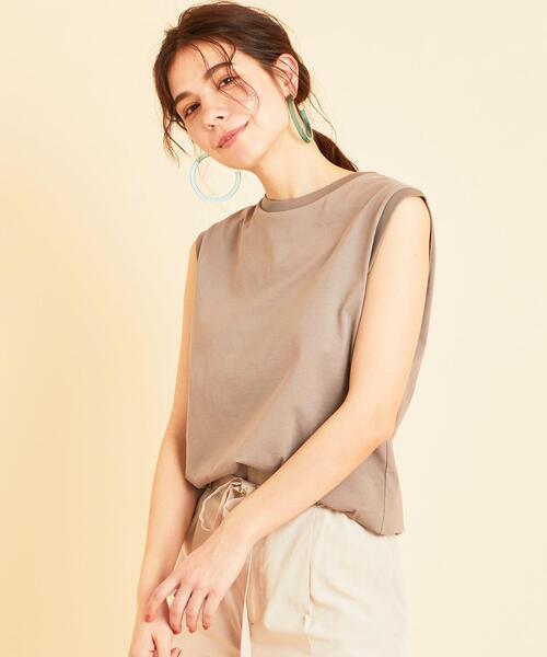 BEAUTY&YOUTH UNITED ARROWS(ビューティーアンドユースユナイテッドアローズ)の「BY∴ クリアコットンノースリーブカットソー ◆(Tシャツ/カットソー・レディース・ブラック/モカ/ナチュラル/ホワイト/ライム/ブラウン・FREE)」の11枚目の写真