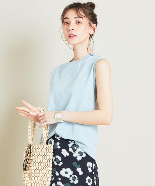 BEAUTY&YOUTH UNITED ARROWS(ビューティーアンドユースユナイテッドアローズ)の「BY∴ クリアコットンノースリーブカットソー ◆(Tシャツ/カットソー・レディース・ブラック/モカ/ナチュラル/ホワイト/ライム/ブラウン・FREE)」の13枚目の写真