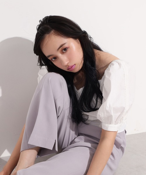 one after another NICE CLAUP（ワンアフターアナザーナイスクラップ）の「カラースラックスパンツ（スラックス・レディース・モカ/オリーブ/パープル/ピンク/ラベンダー・SMALL/MEDIUM）」の21枚目の写真