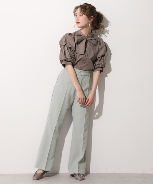 one after another NICE CLAUP（ワンアフターアナザーナイスクラップ）の「カラースラックスパンツ（スラックス・レディース・モカ/オリーブ/パープル/ピンク/ラベンダー・SMALL/MEDIUM）」の13枚目の写真