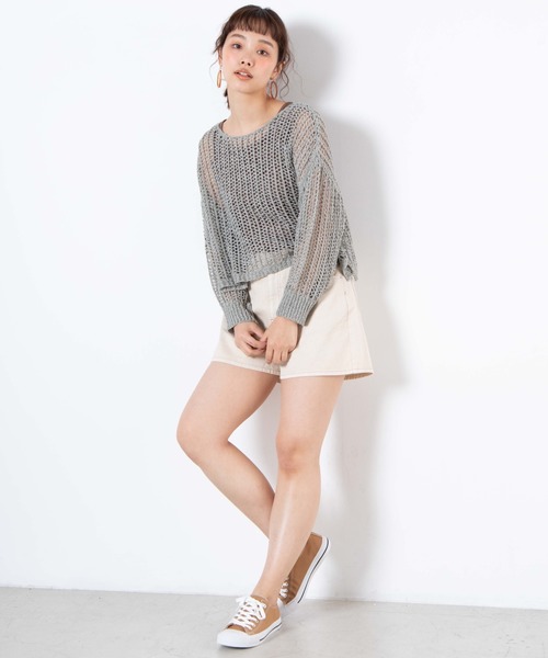WEGO(ウィゴー)の「WEGO/カラーハイウエストショートパンツ(チノパンツ・レディース・ブラック/ライトブラウン/ナチュラル・MEDIUM/LARGE/SMALL)」の16枚目の写真