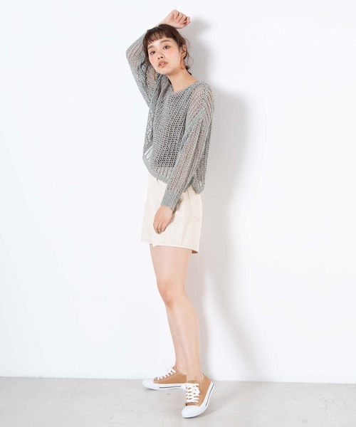 WEGO(ウィゴー)の「WEGO/カラーハイウエストショートパンツ(チノパンツ・レディース・ブラック/ライトブラウン/ナチュラル・MEDIUM/LARGE/SMALL)」の6枚目の写真