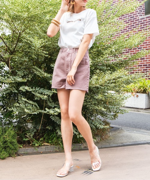 セール】WEGO/カラーハイウエストショートパンツ（チノパンツ