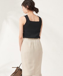 natural couture | 強撚ワイドリブニットタンク(タンクトップ)