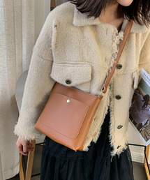 【c.u.l】PUレザー ワンショルダーバッグ 縦型バッグ ショルダーバッグ cula50