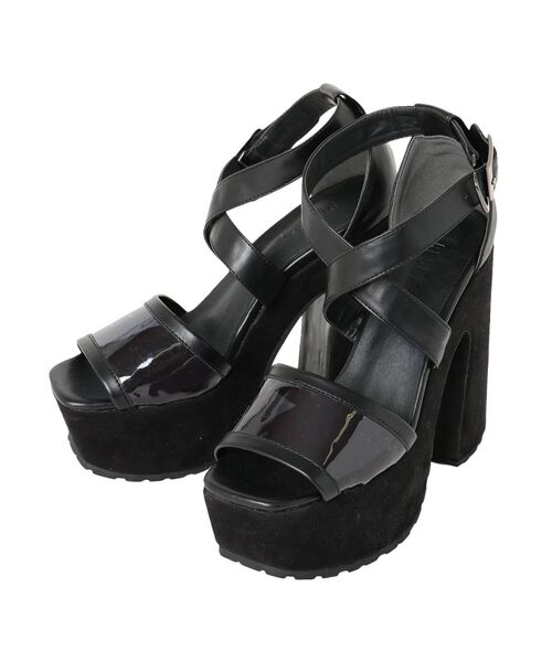 RESEXXY（リゼクシー）の「チャンキーヒールクロスサンダル（サンダル・レディース・ブラック/ベージュ/モカ・SMALL/MEDIUM/LARGE）」の11枚目の写真