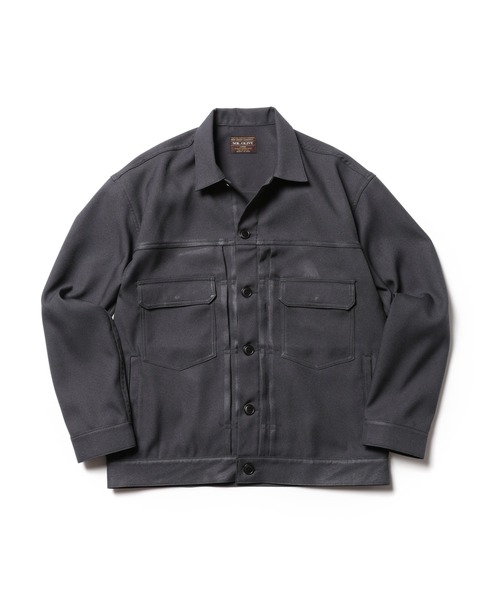 MR.OLIVE（ミスターオリーブ）の「【セットアップ対応】RETORO POLYESTER TWILL / オーバーサイズ  タイプー2 Gジャケット（デニムジャケット・メンズ・ブラック/チャコールグレー/ブラウン/グリーン・SMALL/MEDIUM/LARGE）」の12枚目の写真