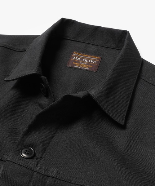 MR.OLIVE（ミスターオリーブ）の「【セットアップ対応】RETORO POLYESTER TWILL / オーバーサイズ  タイプー2 Gジャケット（デニムジャケット・メンズ・ブラック/チャコールグレー/ブラウン/グリーン・SMALL/MEDIUM/LARGE）」の7枚目の写真