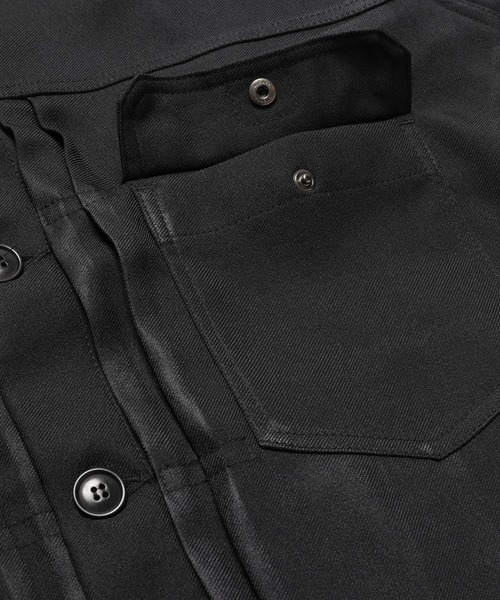 MR.OLIVE（ミスターオリーブ）の「【セットアップ対応】RETORO POLYESTER TWILL / オーバーサイズ  タイプー2 Gジャケット（デニムジャケット・メンズ・ブラック/チャコールグレー/ブラウン/グリーン・SMALL/MEDIUM/LARGE）」の8枚目の写真