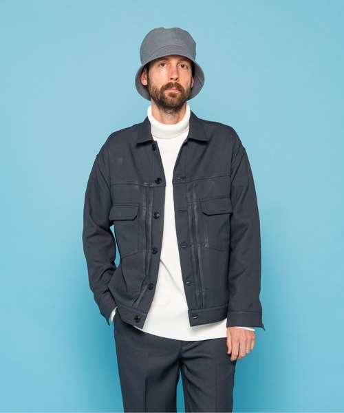 MR.OLIVE（ミスターオリーブ）の「【セットアップ対応】RETORO POLYESTER TWILL / オーバーサイズ  タイプー2 Gジャケット（デニムジャケット・メンズ・ブラック/チャコールグレー/ブラウン/グリーン・SMALL/MEDIUM/LARGE）」の13枚目の写真