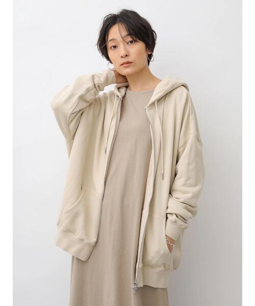 AMERICAN HOLIC（アメリカンホリック）の「バックドレープフード付き裏毛パーカー　〇＊（パーカー・レディース・ライトベージュ/オレンジ/モカ/ブルー/ブラック・FREE）」の11枚目の写真