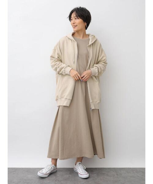 AMERICAN HOLIC（アメリカンホリック）の「バックドレープフード付き裏毛パーカー　〇＊（パーカー・レディース・ライトベージュ/オレンジ/モカ/ブルー/ブラック・FREE）」の14枚目の写真