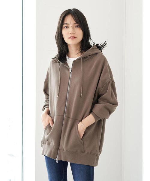 AMERICAN HOLIC（アメリカンホリック）の「バックドレープフード付き裏毛パーカー　〇＊（パーカー・レディース・ライトベージュ/オレンジ/モカ/ブルー/ブラック・FREE）」の18枚目の写真