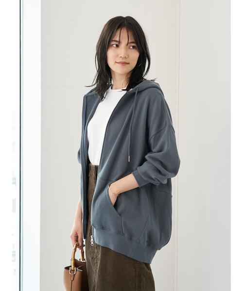 AMERICAN HOLIC（アメリカンホリック）の「バックドレープフード付き裏毛パーカー　〇＊（パーカー・レディース・ライトベージュ/オレンジ/モカ/ブルー/ブラック・FREE）」の19枚目の写真