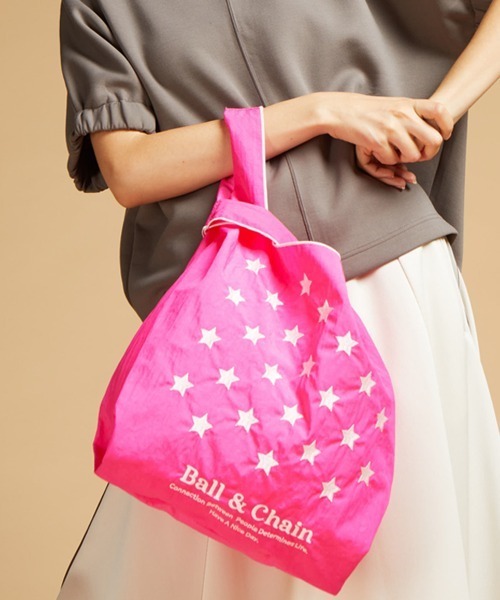 DOUBLE STANDARD CLOTHING(ダブルスタンダードクロージング)の「Star 【BALL&CHAIN】(エコバッグ/サブバッグ・レディース・ピンク/ホワイト/ブラック・FREE)」の5枚目の写真