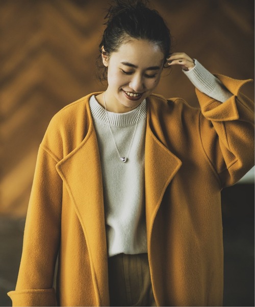 Span スピックアンドスパン のファッション セール Spick Spick ヴェロアフォールドラペルコート その他アウター