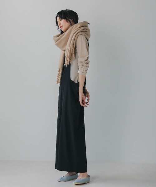 Bou Jeloud（ブージュルード）の「太フリンジボリュームストール（ストール/ショール・レディース・ライトグレー/ベージュ/オレンジ/アイボリー/ライトブルー・FREE）」の7枚目の写真