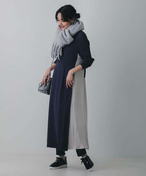 Bou Jeloud（ブージュルード）の「太フリンジボリュームストール（ストール/ショール・レディース・ライトグレー/ベージュ/オレンジ/アイボリー/ライトブルー・FREE）」の10枚目の写真