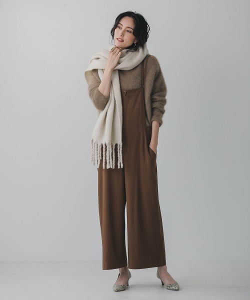 Bou Jeloud（ブージュルード）の「太フリンジボリュームストール（ストール/ショール・レディース・ライトグレー/ベージュ/オレンジ/アイボリー/ライトブルー・FREE）」の13枚目の写真