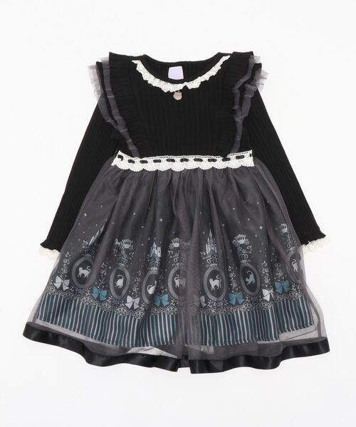 ネコパネル柄ドッキングop ワンピース Axes Femme アクシーズファム のファッション通販 Zozotown