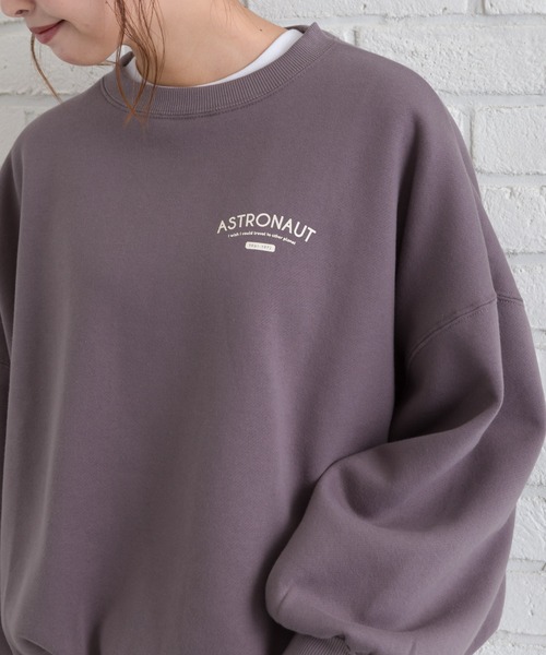 SpRay(スプレイ)の「オーバルプリント裏起毛スウェット(Tシャツ/カットソー・レディース・オフホワイト/ブルー/ラベンダー/スミクロ/ライトベージュ・FREE)」の15枚目の写真