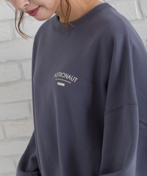 SpRay(スプレイ)の「オーバルプリント裏起毛スウェット(Tシャツ/カットソー・レディース・オフホワイト/ブルー/ラベンダー/スミクロ/ライトベージュ・FREE)」の20枚目の写真