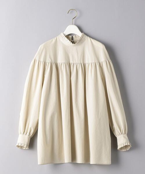 UNITED ARROWS フリル付きポロシャツ 五分袖 ベージュ UNITED ARROWS フリル付きポロシャツ 五分袖 ベージュ UNITED