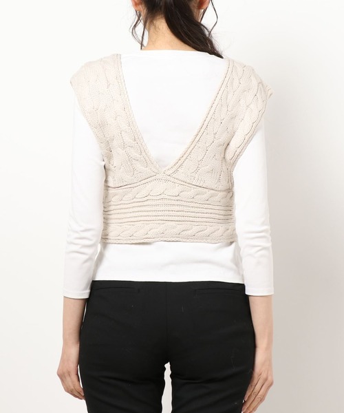 apres jour（アプレジュール）の「2WAYレースアップニットビスチェ【ZOZOTOWN限定アイテム】  【1.1】（ニット/セーター・レディース・スモークピンク/アイボリー/モカ・X-LARGE/フリー）」の20枚目の写真