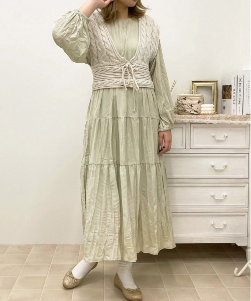 apres jour（アプレジュール）の「2WAYレースアップニットビスチェ【ZOZOTOWN限定アイテム】  【1.1】（ニット/セーター・レディース・スモークピンク/アイボリー/モカ・X-LARGE/フリー）」の21枚目の写真