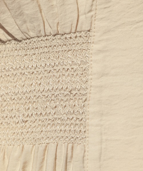 BAYFLOW（ベイフロー）の「3WAYスモッキングワンピース（レンチング(TM)エコヴェロ(TM)繊維使用）（ワンピース・レディース・ライトブルー/ブラック/カーキ/ナチュラル・SMALL/MEDIUM）」の14枚目の写真