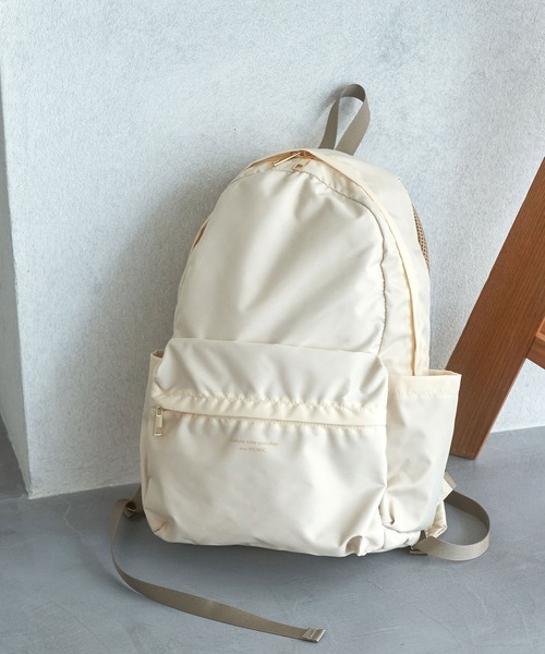 ROPE' PICNIC(ロペピクニック)の「【撥水加工】ナイロンツイルリュック(バックパック/リュック・レディース・ブラック/パープル系その他/ベージュ系その他2/ブラウン/キナリ・FREE)」の2枚目の写真