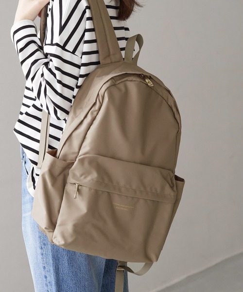 ROPE' PICNIC(ロペピクニック)の「【撥水加工】ナイロンツイルリュック(バックパック/リュック・レディース・ブラック/パープル系その他/ベージュ系その他2/ブラウン/キナリ・FREE)」の4枚目の写真