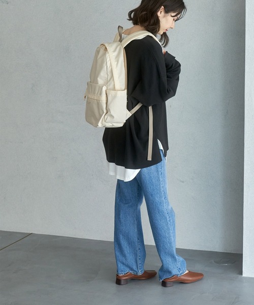 ROPE' PICNIC(ロペピクニック)の「【撥水加工】ナイロンツイルリュック(バックパック/リュック・レディース・ブラック/パープル系その他/ベージュ系その他2/ブラウン/キナリ・FREE)」の17枚目の写真