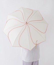 because バイカラーパイピングはなびら長雨傘